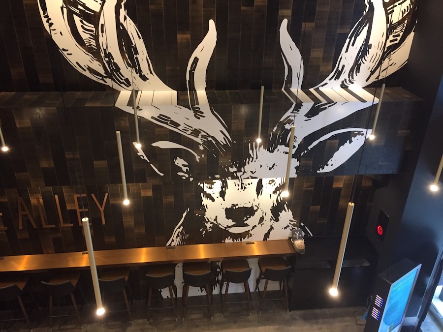 ジアレイ渋谷道玄坂店2階から見た鹿さん壁画