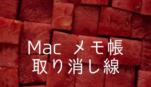 【Mac メモ帳】取り消し線をテキストに引く方法！